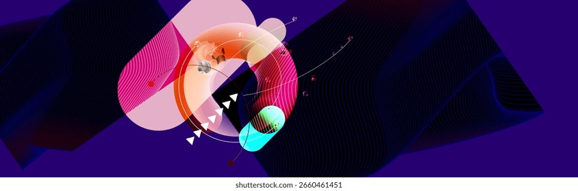 Fondo abstracto azul Píxeles Formas Granos texturizados Ilustración maximalista Artesanía Dinámica, tipografía fluida Alto contraste