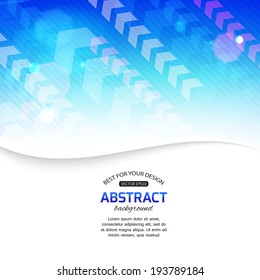 Blue abstract background with place for text. Vector illustration.