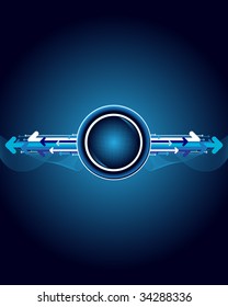 Blue abstract background with place for text