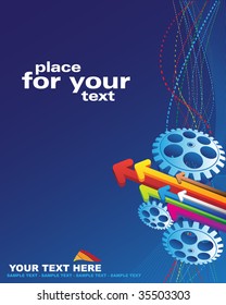 Blue abstract background with place for text