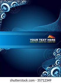 Blue abstract background with place for text