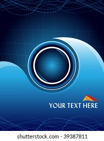 Blue abstract background with place for text