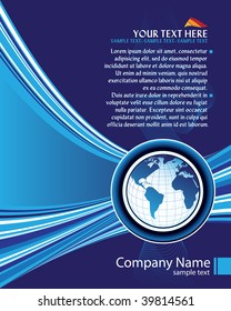 Blue abstract background with place for text