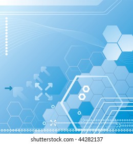 Blue abstract background with place for text