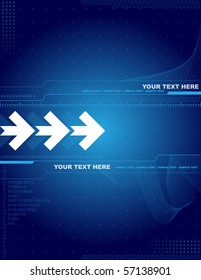 Blue abstract background with place for text