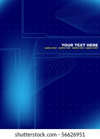 Blue abstract background with place for your text