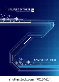 Blue abstract background with place for your text