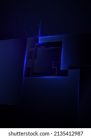 blue abstract ,background polygon elegant background and banner business m product present