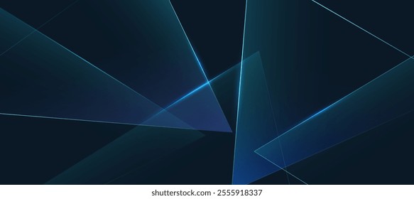 blue abstract background, polygon elegant background and banner business product present