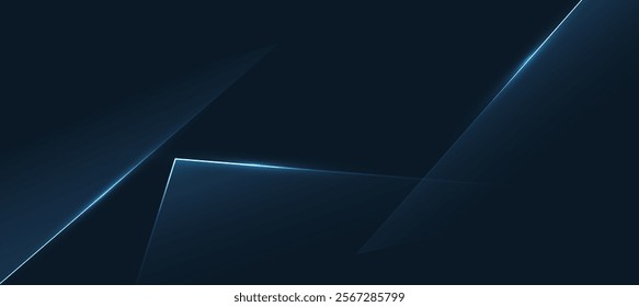 blue abstract background, polygon elegant background and banner business product present