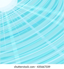 Blue abstract background with rays