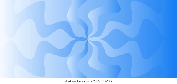 Blue abstract background rays from waves