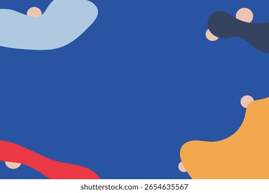 blue abstract background with red and yellow colors