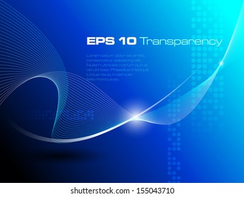 Blue abstract background with room for your text and logo - vector illustration