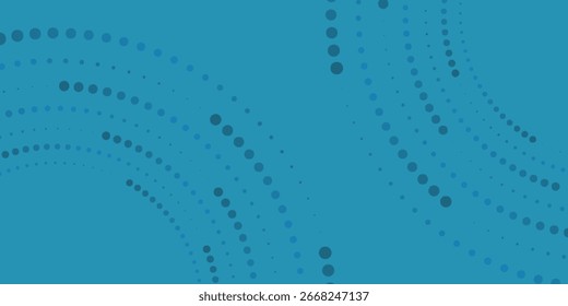 Fondo abstracto azul con círculos coloridos de degradado negro y azul giratorios. Diseño de Vector con un concepto de estilo de punto de elemento de Diseño gráfico moderno y futurista. Eps. 3.