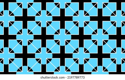 blue abstract background with seamless and geometric pattern. flat style - stock vector.