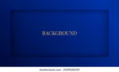 Fundo abstrato azul. Forma de uma parede com nicho ou janela. Modelo de banner da Web	