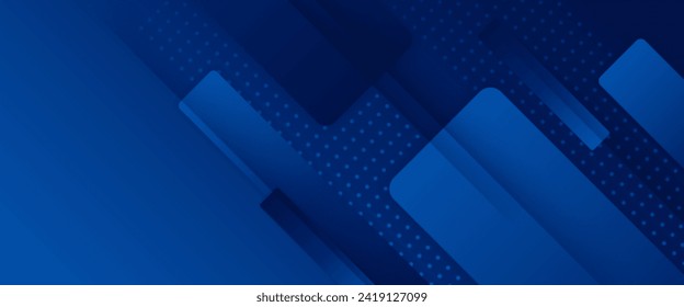 Blue abstract background with shapes