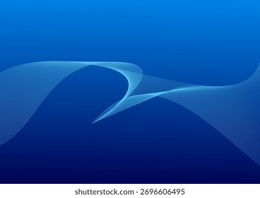 Fondo abstracto azul con un flujo brillante de líneas