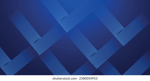 Blue abstract background. Shiny blue gradient diagonal lines. Modern dynamic lines. Geometric pattern. Futuristic technology graphic design. Suit for