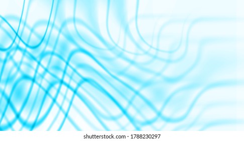 Blue abstract background, silky waves and lines, vector illustration.