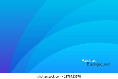 Blue abstract background. Simple lines and soft light. Minimal backdrop for website. Design template. Color gradients and shapes. Vector illustration.