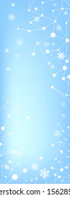 A Blue abstract background of a snowflake. Christmas card. Vector illustration