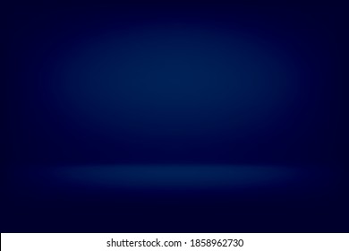 Blue abstract background  Spotlight effect dark blue floor 