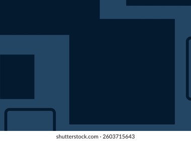 Blue abstract background with squares and rectangles. Vector illustration for your design.