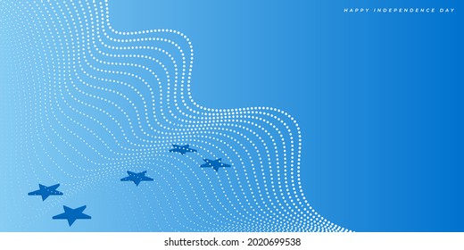 Blue abstract background with star design. good template for Independence day design.