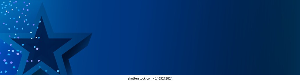 Blue abstract background with stars