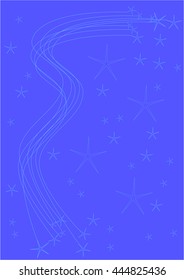 Blue abstract background with stars.
