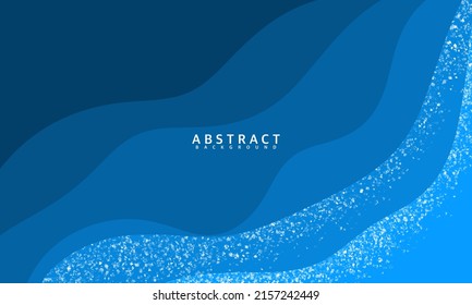 Blue abstract background with straight lines and waves. Modern template design for covers, presentations, web banners and magazines.