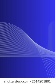 Blue abstract background with a stream of white lines