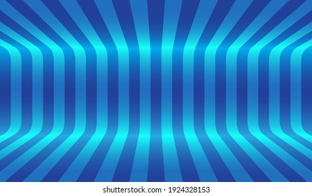 Líneas de perspectiva rayadas en el fondo del resumen azul