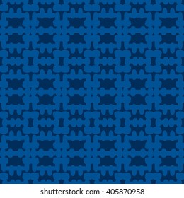Blue abstract background, striped textured geometric seamless pattern
