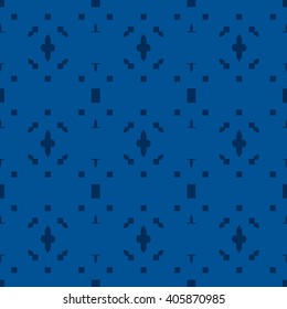 Blue abstract background, striped textured geometric seamless pattern