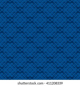 Blue abstract background, striped textured geometric seamless pattern