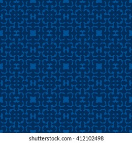 Blue abstract background, striped textured geometric seamless pattern