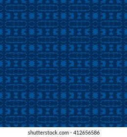 Blue abstract background, striped textured geometric seamless pattern