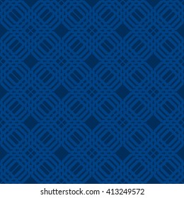 Blue abstract background, striped textured geometric seamless pattern