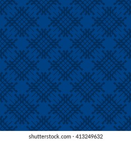 Blue abstract background, striped textured geometric seamless pattern