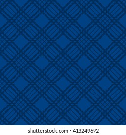 Blue abstract background, striped textured geometric seamless pattern
