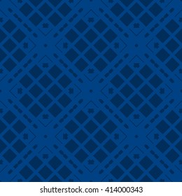 Blue abstract background, striped textured geometric seamless pattern