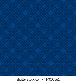 Blue abstract background, striped textured geometric seamless pattern