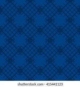 Blue abstract background, striped textured geometric seamless pattern