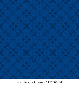 Blue abstract background, striped textured geometric seamless pattern