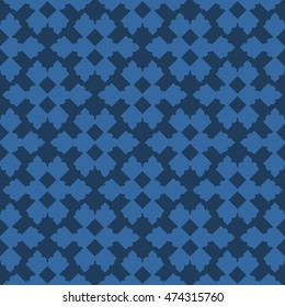 Blue abstract background, striped textured geometric seamless pattern