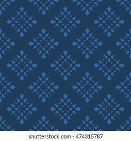 Blue abstract background, striped textured geometric seamless pattern