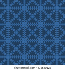 Blue abstract background, striped textured geometric seamless pattern